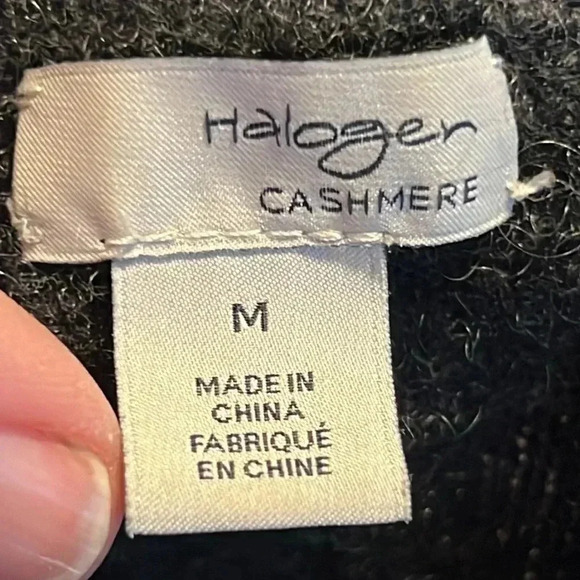 HALOGEN women’s  GRAY‎ CASHMERE SWEATER Md warm soft luxury party winter party - Picture 3 of 5